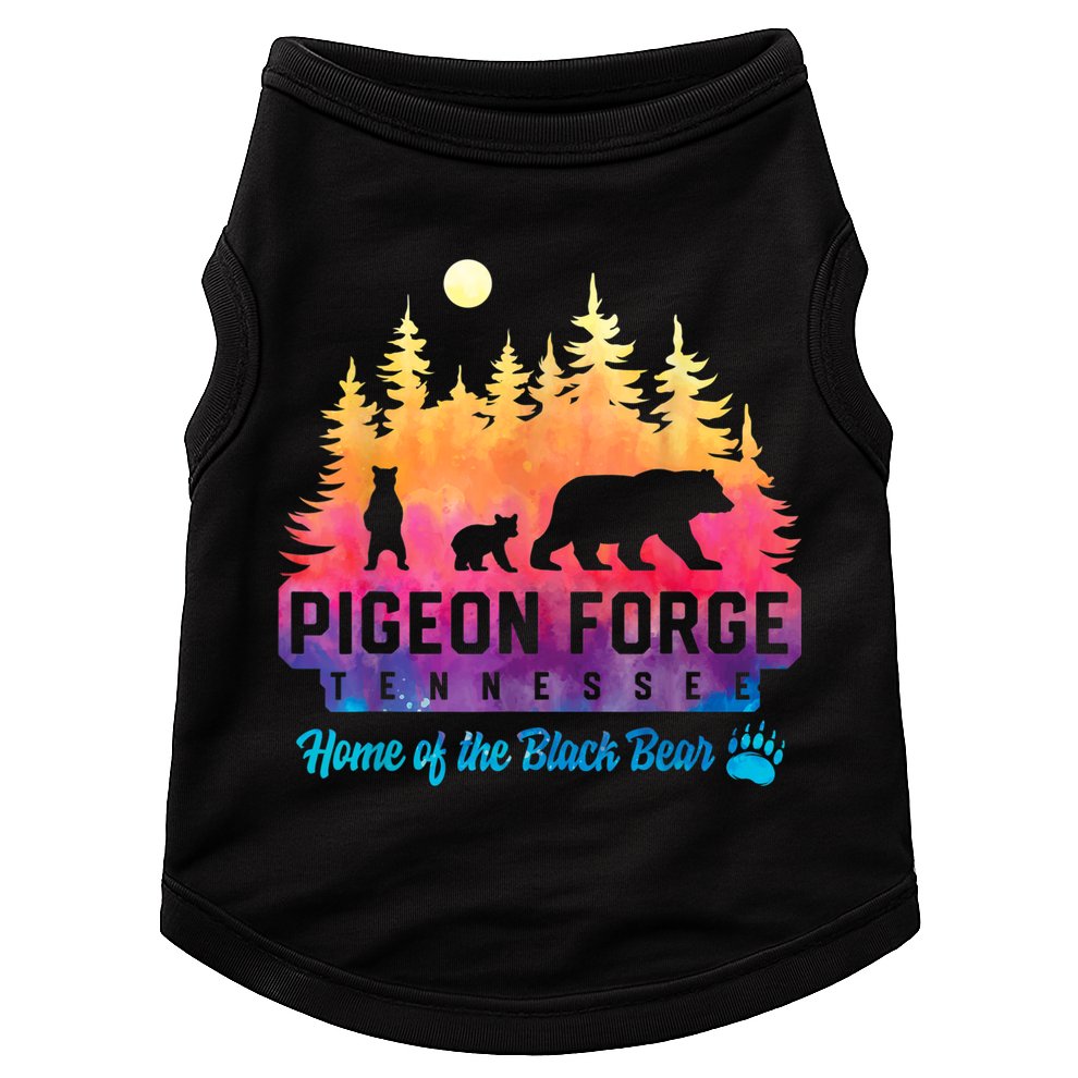 Pigeon Forge Tennessee Bear Great Smoky Mountains Tie Dye Doggie Tank