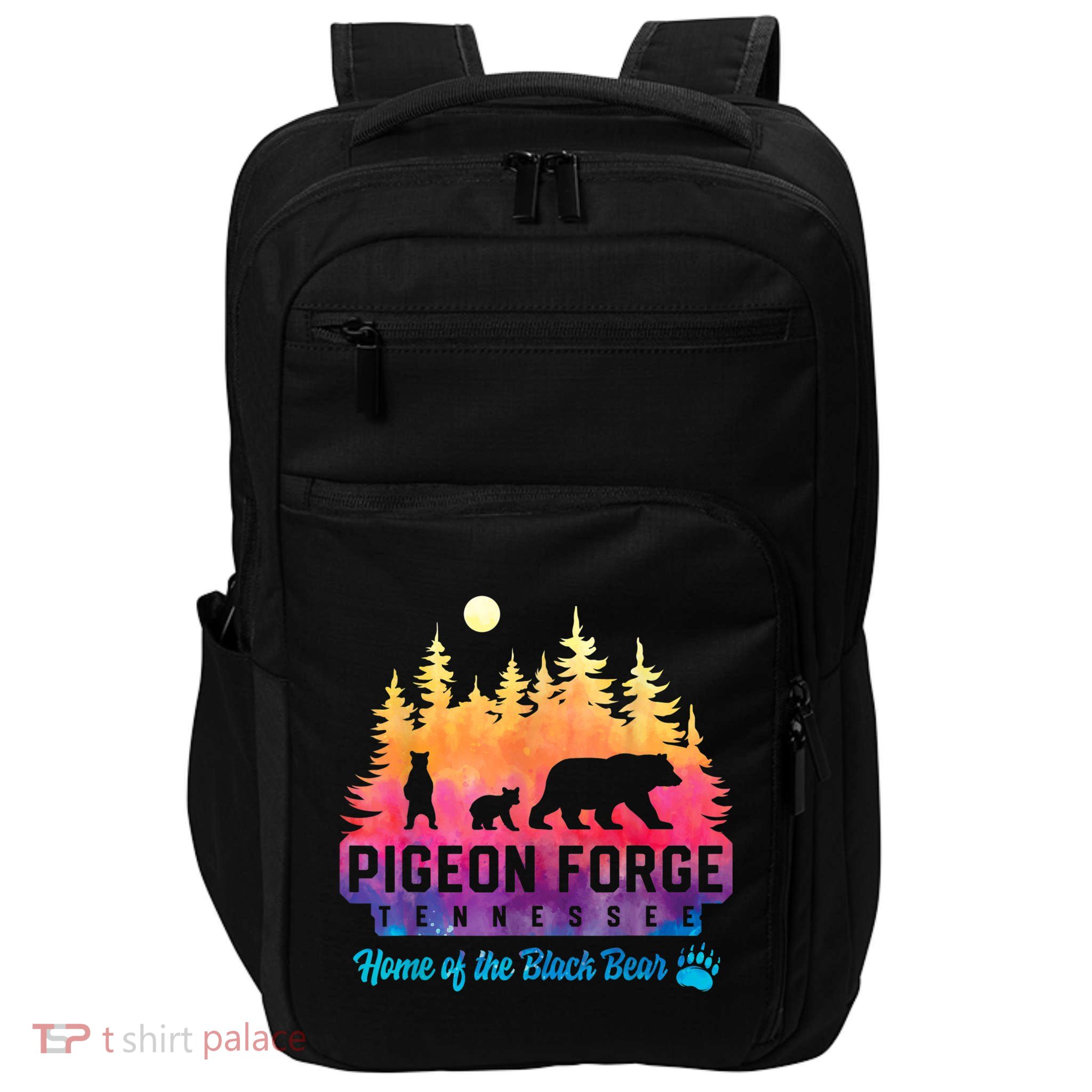 Pigeon Forge Tennessee Bear Great Smoky Mountains Tie Dye Impact Tech Backpack