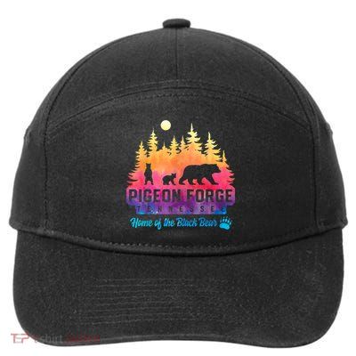 Pigeon Forge Tennessee Bear Great Smoky Mountains Tie Dye 7-Panel Snapback Hat
