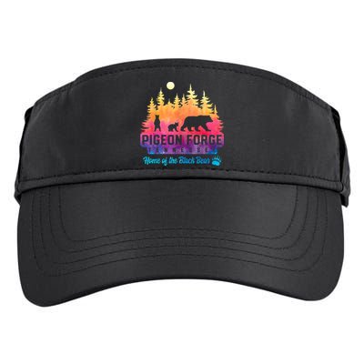 Pigeon Forge Tennessee Bear Great Smoky Mountains Tie Dye Adult Drive Performance Visor
