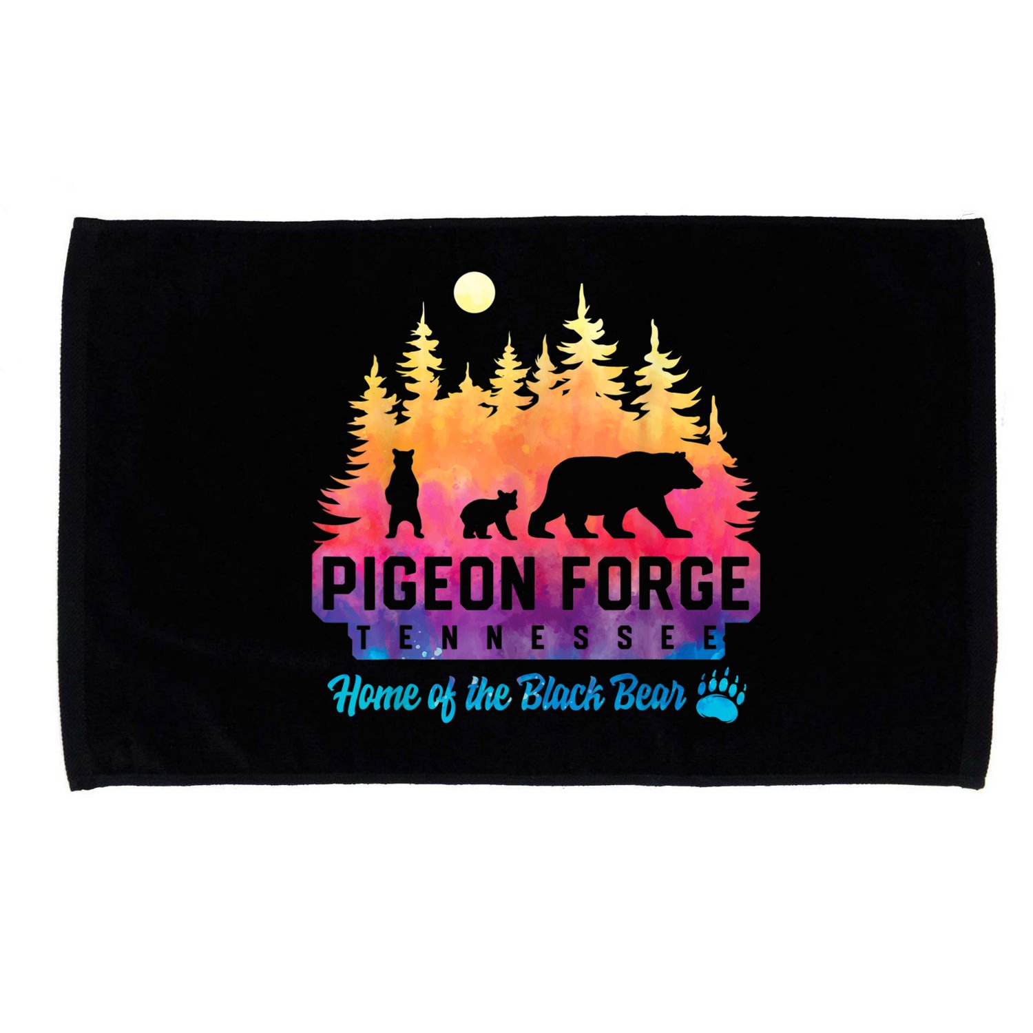 Pigeon Forge Tennessee Bear Great Smoky Mountains Tie Dye Microfiber Hand Towel