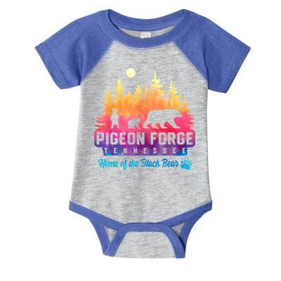 Pigeon Forge Tennessee Bear Great Smoky Mountains Tie Dye Infant Baby Jersey Bodysuit