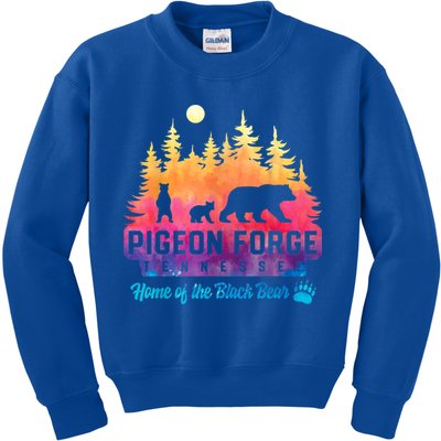 Pigeon Forge Tennessee Bear Great Smoky Mountains Tie Dye Kids Sweatshirt