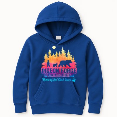 Pigeon Forge Tennessee Bear Great Smoky Mountains Tie Dye Kids Hoodie
