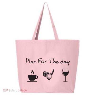 Plan For The Day Coffee Golf Wine 25L Jumbo Tote