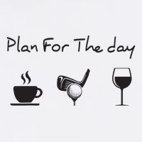 Plan For The Day Coffee Golf Wine Cooling Performance Crew T-Shirt