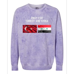 Pray For Turkey And Syria Earthquake In Turkey Colorblast Crewneck Sweatshirt