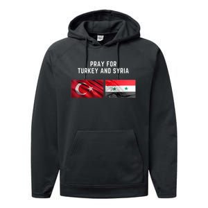 Pray For Turkey And Syria Earthquake In Turkey Performance Fleece Hoodie