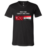 Pray For Turkey And Syria Earthquake In Turkey V-Neck T-Shirt