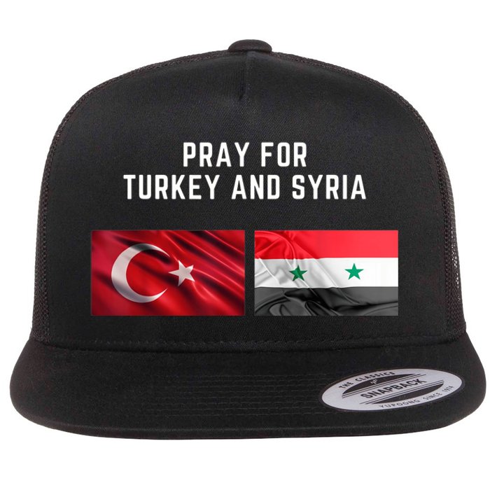 Pray For Turkey And Syria Earthquake In Turkey Flat Bill Trucker Hat