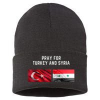 Pray For Turkey And Syria Earthquake In Turkey Sustainable Knit Beanie