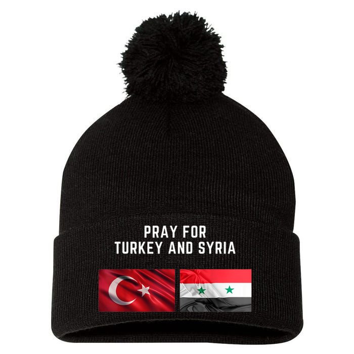 Pray For Turkey And Syria Earthquake In Turkey Pom Pom 12in Knit Beanie