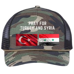 Pray For Turkey And Syria Earthquake In Turkey Retro Rope Trucker Hat Cap