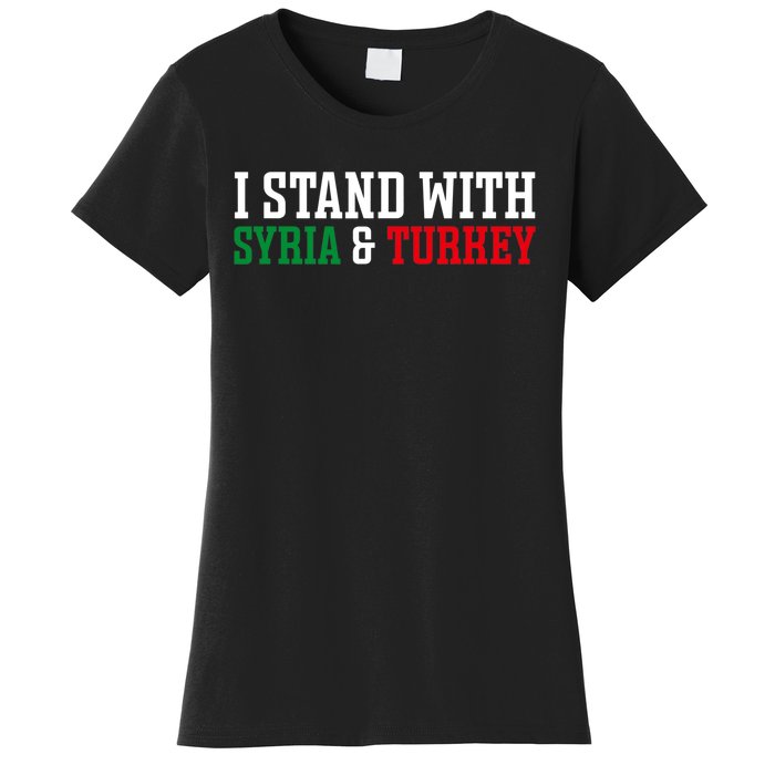 Pray For Turkey Syria Earthquake Praying Caring Women's T-Shirt