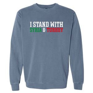 Pray For Turkey Syria Earthquake Praying Caring Garment-Dyed Sweatshirt