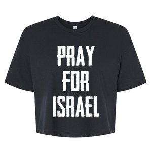 Pray For The Peace Of Jerusalem & Pray For Israel Pro Jewish Bella+Canvas Jersey Crop Tee