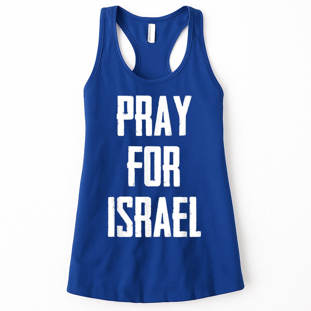 Pray For The Peace Of Jerusalem & Pray For Israel Pro Jewish Womens Tank Top