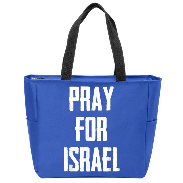 Pray For The Peace Of Jerusalem & Pray For Israel Pro Jewish Zip Tote Bag
