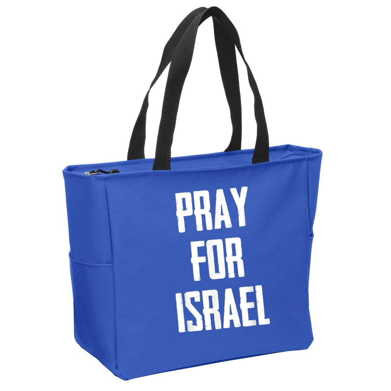 Pray For The Peace Of Jerusalem & Pray For Israel Pro Jewish Zip Tote Bag