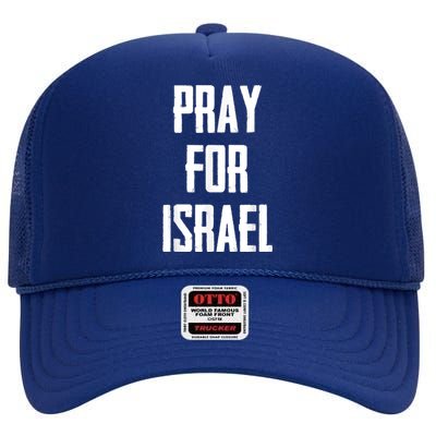 Pray For The Peace Of Jerusalem & Pray For Israel Pro Jewish High Crown Mesh Back Trucker Hat