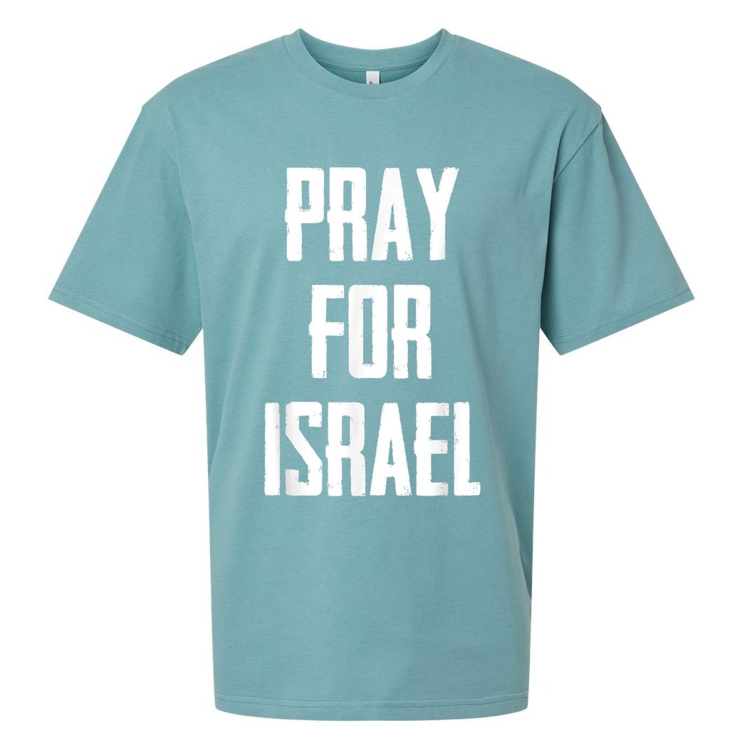 Pray For The Peace Of Jerusalem & Pray For Israel Pro Jewish Sueded Cloud Jersey T-Shirt