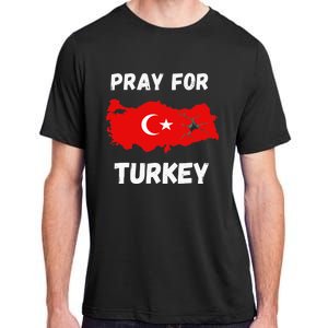 Pray For Turkey & Syria Flag Earthquake In Turkey Syria Adult ChromaSoft Performance T-Shirt