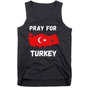 Pray For Turkey & Syria Flag Earthquake In Turkey Syria Tank Top