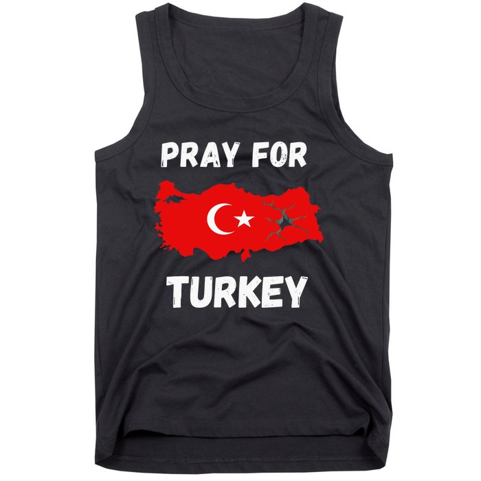 Pray For Turkey & Syria Flag Earthquake In Turkey Syria Tank Top