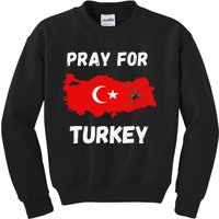 Pray For Turkey & Syria Flag Earthquake In Turkey Syria Kids Sweatshirt