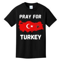 Pray For Turkey & Syria Flag Earthquake In Turkey Syria Kids T-Shirt