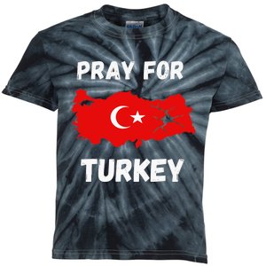 Pray For Turkey & Syria Flag Earthquake In Turkey Syria Kids Tie-Dye T-Shirt