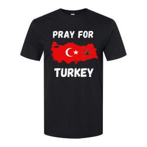 Pray For Turkey & Syria Flag Earthquake In Turkey Syria Softstyle CVC T-Shirt