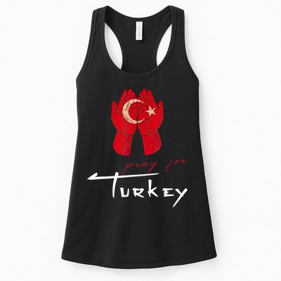 Pray For Turkey & Syria Flag Earthquake In Turkey Syria Womens Tank Top