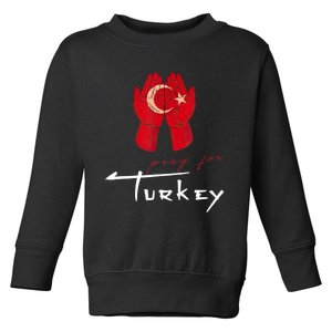 Pray For Turkey & Syria Flag Earthquake In Turkey Syria Toddler Sweatshirt