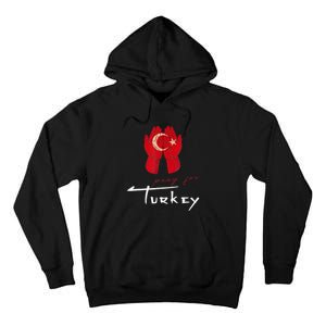 Pray For Turkey & Syria Flag Earthquake In Turkey Syria Tall Hoodie