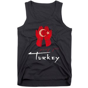 Pray For Turkey & Syria Flag Earthquake In Turkey Syria Tank Top