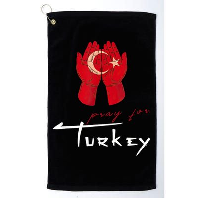 Pray For Turkey & Syria Flag Earthquake In Turkey Syria Golf Towel