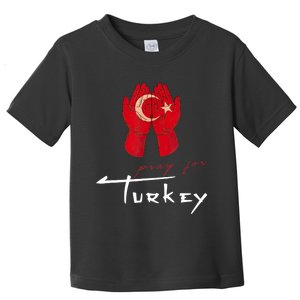 Pray For Turkey & Syria Flag Earthquake In Turkey Syria Toddler T-Shirt