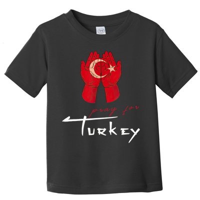 Pray For Turkey & Syria Flag Earthquake In Turkey Syria Toddler T-Shirt