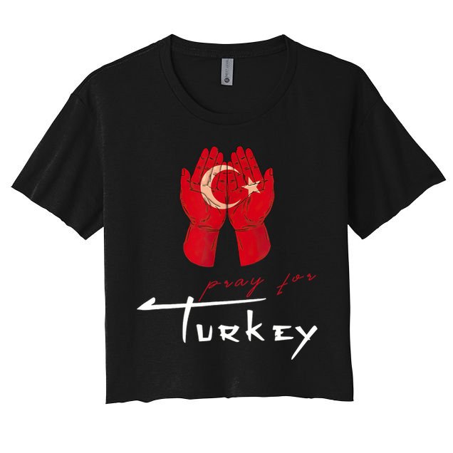 Pray For Turkey & Syria Flag Earthquake In Turkey Syria Crop Top
