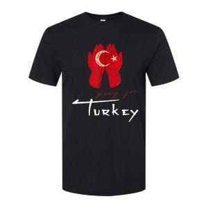 Pray For Turkey & Syria Flag Earthquake In Turkey Syria Softstyle CVC T-Shirt