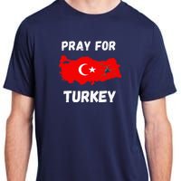 Pray For Turkey & Syria Flag Earthquake In Turkey Syria Love Adult ChromaSoft Performance T-Shirt