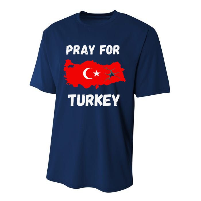 Pray For Turkey & Syria Flag Earthquake In Turkey Syria Love Performance Sprint T-Shirt