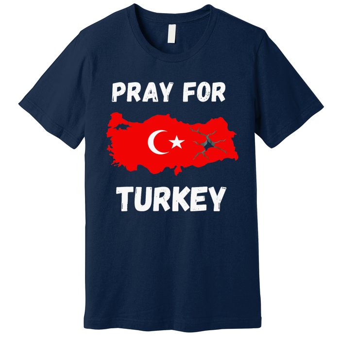 Pray For Turkey & Syria Flag Earthquake In Turkey Syria Love Premium T-Shirt