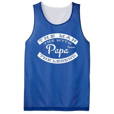 Papa Forever The The Myth The Legend Vintage Funny Gift Mesh Reversible Basketball Jersey Tank