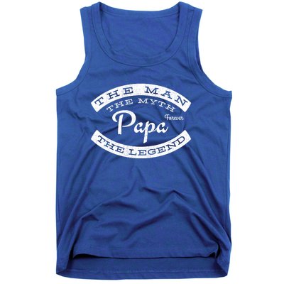 Papa Forever The The Myth The Legend Vintage Funny Gift Tank Top