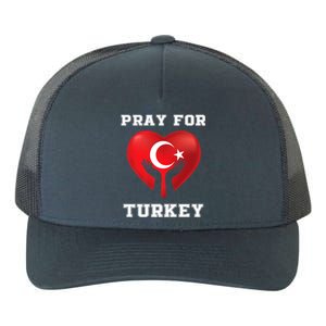 Pray For Turkey Earthquake Turkey Heart Flag Yupoong Adult 5-Panel Trucker Hat