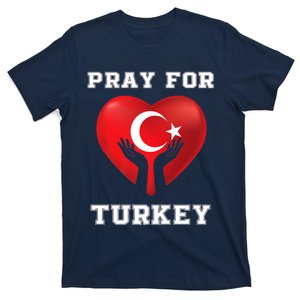 Pray For Turkey Earthquake Turkey Heart Flag T-Shirt