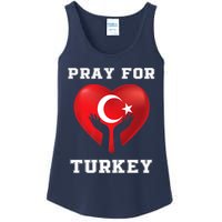 Pray For Turkey Earthquake Turkey Heart Flag Ladies Essential Tank