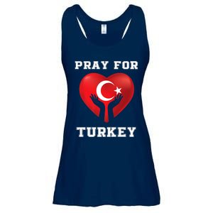 Pray For Turkey Earthquake Turkey Heart Flag Ladies Essential Flowy Tank